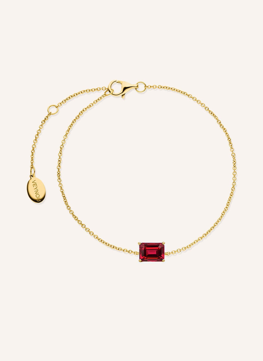 Veynou Armband Ember Aus 14 Karat Recyceltem Gelbgold Und 1,00ct. Lab-Grown Rubin gold Veynou Armband Ember Aus 14 Karat Recyceltem Gelbgold Und 1,00ct. Lab-Grown Rubin gold von VEYNOU