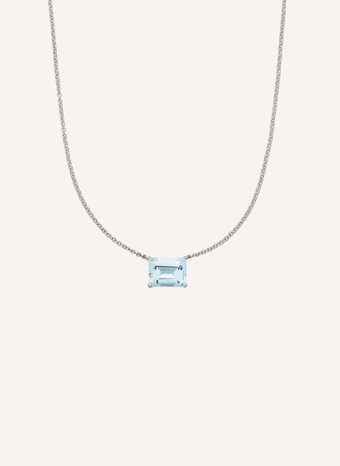 Veynou Halskette Sora Aus 14 Karat Weißgold Und 1.00ct. Lab-Grown Aquamarin silber von VEYNOU