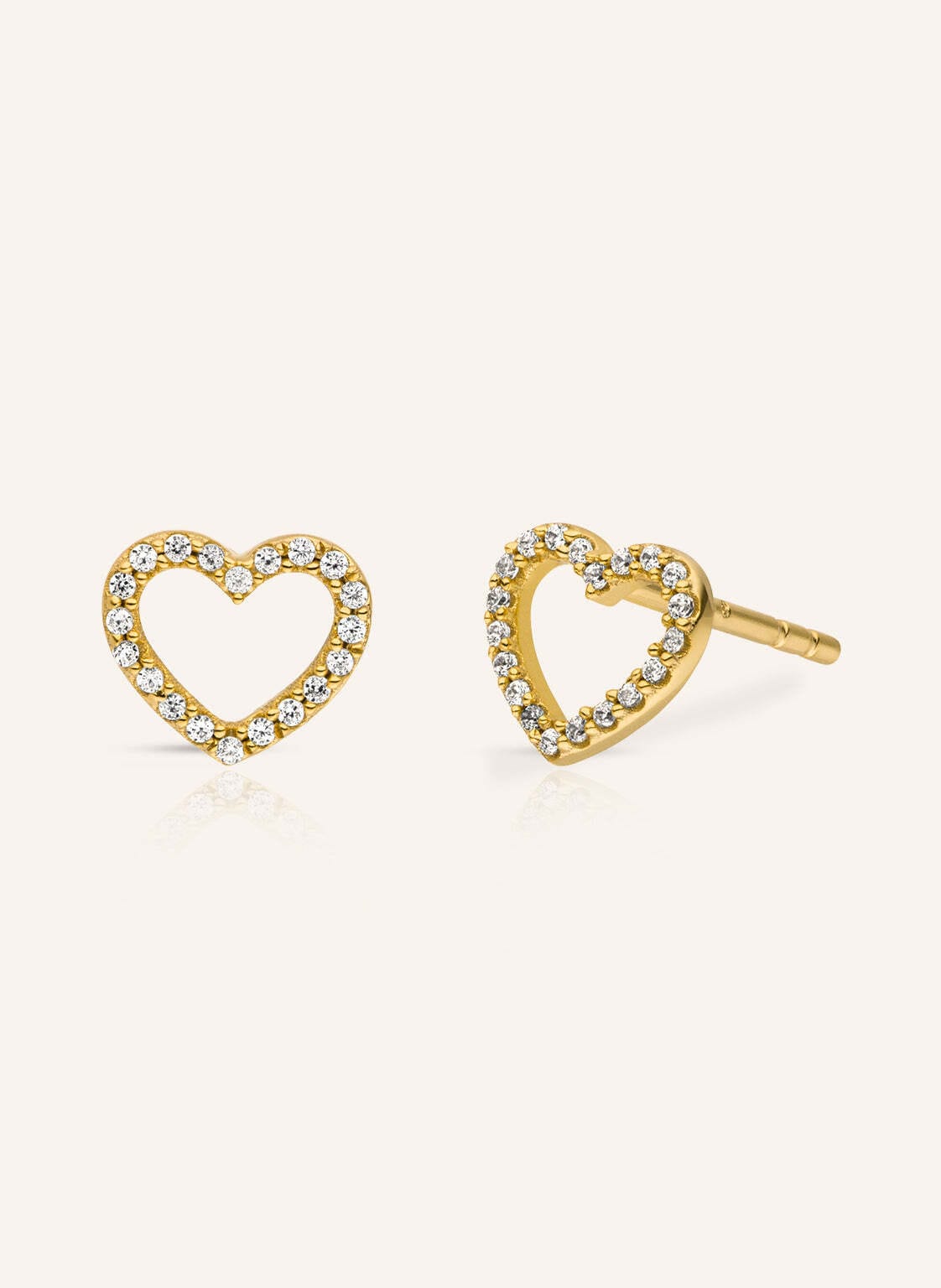 Veynou Ohrstecker Herz Aus 14 Karat Gelbgold Und Diamanten gold von VEYNOU