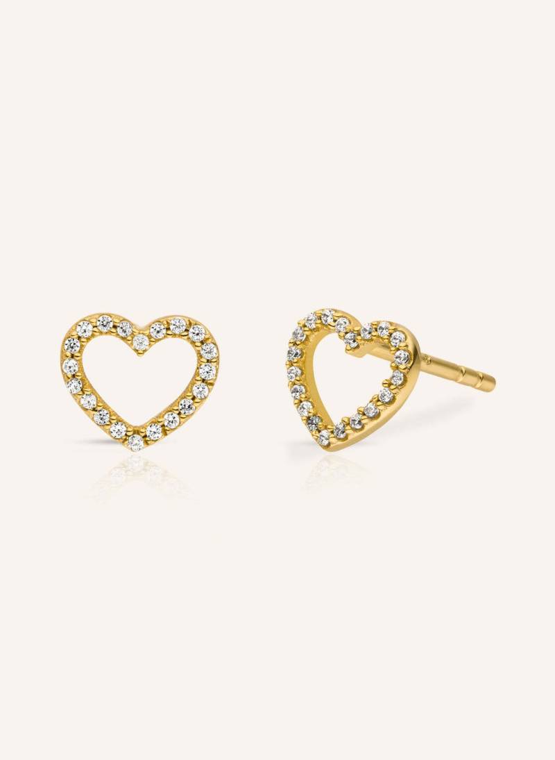 Veynou Ohrstecker Herz Aus 14 Karat Gelbgold Und Diamanten gold von VEYNOU