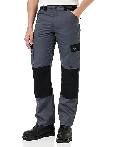 Dickies - Trousers for Men, Everyday Pants, Regular Fit, Grey/Black, 28W/34L von Dickies