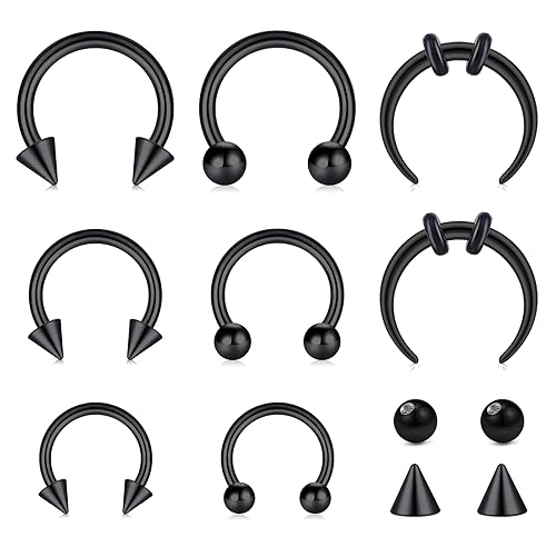 VF VFUN 16G Chirurgenstahl Nasenpiercing Septum Piercing Hufeisen Rings Piercing Lippe Hufeisen Piercing Für Frauen Men VF VFUN 16G Chirurgenstahl Nasenpiercing Septum Piercing Hufeisen Rings Piercing Lippe Hufeisen Piercing Für Frauen Men von VF VFUN