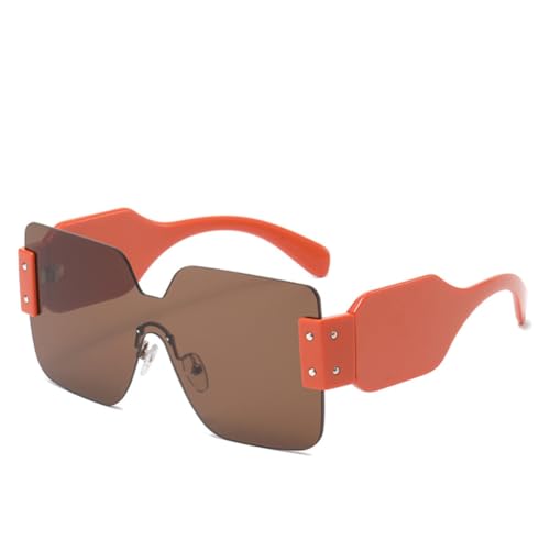 VFDHN Mode Vintage Sonnenbrille Übergroße Frauen Randlose Polygon Luxus Sommer Stil Weibliche Uv400 (4) von VFDHN