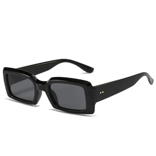 VFDHN Modische Sonnenbrille für Damen und Herren, klein, rechteckig, UV400 (lila-braun) von VFDHN