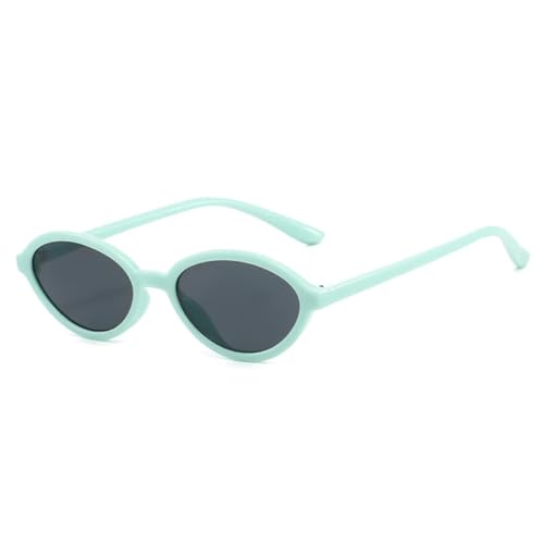 VFDHN Modische ovale Sonnenbrille für Damen, Retro, Punk, Farbverlauf, UV400 (blaugrau) von VFDHN
