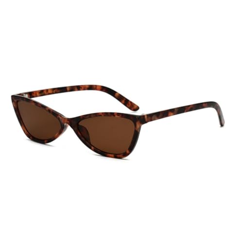 VFDHN Modische rote schmale Sonnenbrille für Damen im Vintage-Stil mit Farbverlauf (WTYJ093 Braun) von VFDHN