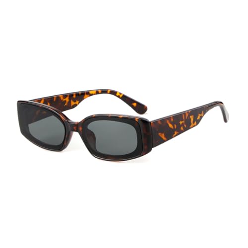 VFDHN Rechteckige Sonnenbrille Herren Klein Leopard Männlich Retro Ozean Linsen Fahren Uv400 (2) von VFDHN