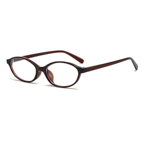 VFDHN Retro Damen Kleine ovale Brillenfassung (Braun) von VFDHN