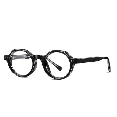 VFDHN Retro Fashion Runde Punk Sonnenbrille Damen Herren Klassisch UV400 Outdoor (Schwarz Klar) von VFDHN