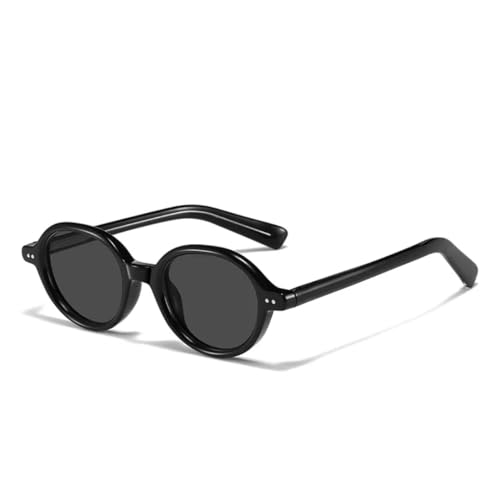 VFDHN Retro-Mode Runde Polarisierte Sonnenbrille Damen Herren Klassische UV400 Outdoor-Sonnenbrille (Schwarz) von VFDHN
