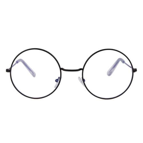 VFDHN Retro Runde Sonnenbrille Damen Herren Punk Mode Metall Rote Linse UV400 (6) von VFDHN