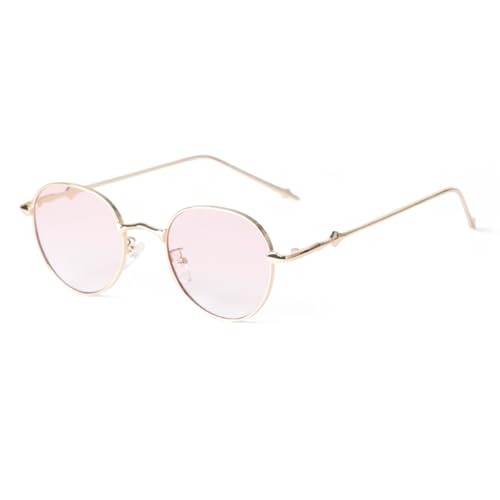 VFDHN Retro Runde Sonnenbrille Oval Männer Frauen Graue Linse Fahren Uv400(5) von VFDHN