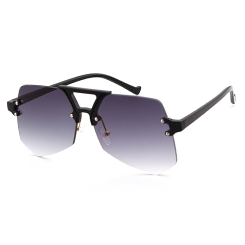 VFDHN Vintage Geometrische Randlose Sonnenbrille Männer Luxus Retro Frauen Klare Linse (3) von VFDHN