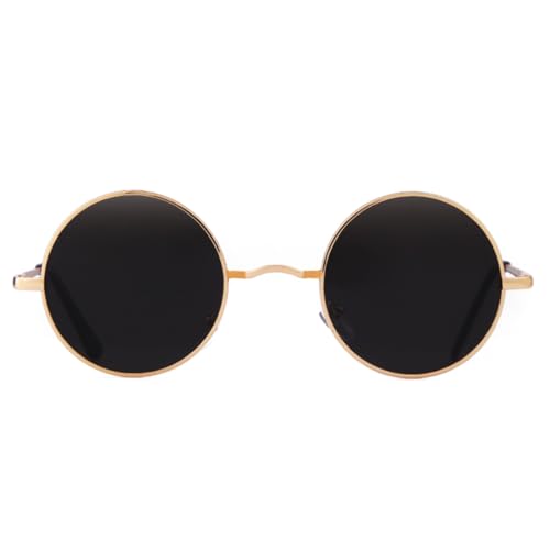 VFDHN Vintage Runde Polarisierte Sonnenbrille Mann Kleiner Rahmen Mode Autofahren Shades (9) von VFDHN
