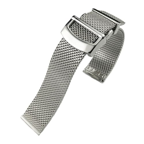 VFEBTSD 19 mm 20 21 22 Uhrenarmband aus massivem Edelstahlgewebe, kompatibel mit IWC Le Petit Prince Mark18 Portofino TOP(20MM_STAINLESS STEEL) von VFEBTSD