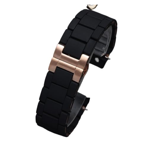 VFEBTSD Armband aus Stahl mit Silikonkautschuk, kompatibel mit Armani-Armband AR5889/5890/5905/5920/5906, für Herren 23 mm und Damen, 20 mm Armbanduhrkette, 23 mm von VFEBTSD