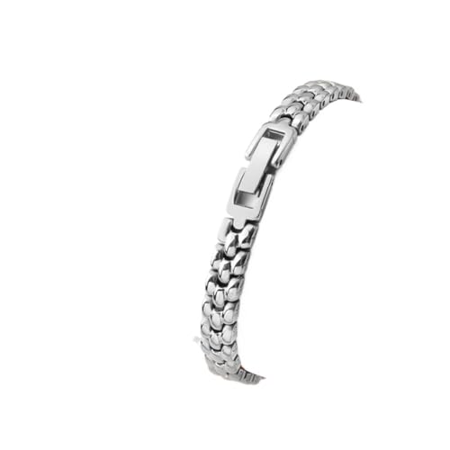 VFEBTSD Kleine Größe Breite Edelstahl Armbanduhr Band Damen Band Metall Uhrenkette, 10 mm von VFEBTSD
