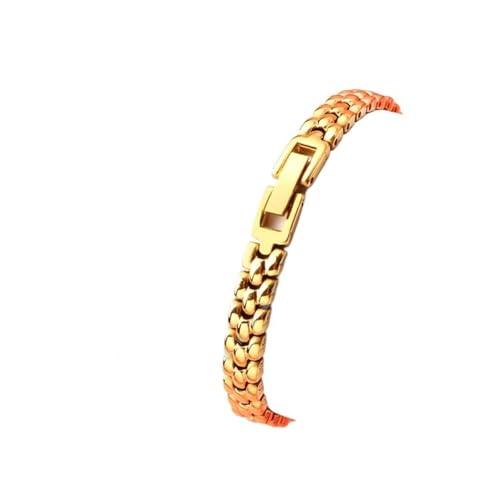 VFEBTSD Kleine Größe Breite Edelstahl Armbanduhr Band Damen Band Metall Uhrenkette, 14 mm von VFEBTSD