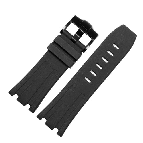 VFEBTSD Kompatibel mit AP 15703 Uhrenarmband Gummiarmband 28 mm Schwarz, schweißfestes und verschleißfestes Armband männlich(Black-black) von VFEBTSD