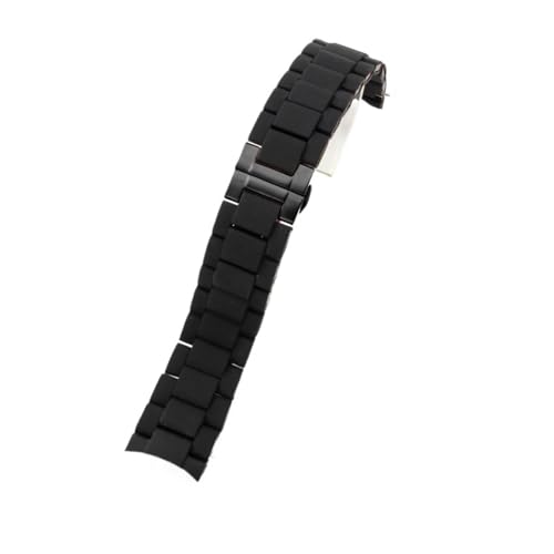 VFEBTSD Kompatibel mit Armani Uhrenarmband Ar5890 AR5905 AR5906 AR5919 AR5920 AR5858 männlich 23 mm weiblich 20 mm Uhrenarmband Gummi Silikon Stahl Uhrenarmband, 23 mm von VFEBTSD