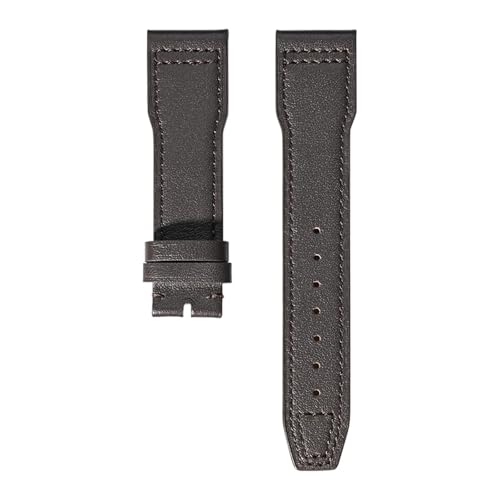 VFEBTSD Lederarmband kompatibel mit IWC Pilot's Mark Faltschließe Herren Damen Weiches Rindsleder Ersatzarmband(Dark brown,20mm) von VFEBTSD