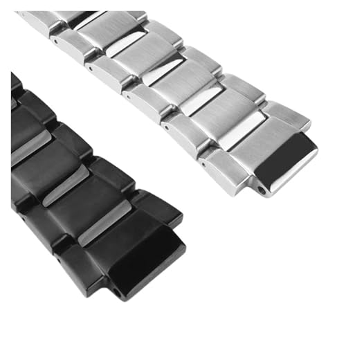 VFEBTSD Release Kompatibel Mit Casio G-SHOCK GST-B200 Serie Edelstahl Armband Faltschließe Metall Herren Band Konvexen Mund(Black) von VFEBTSD