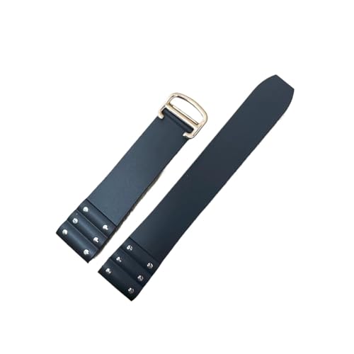 VFEBTSD Stilvolles Uhrenarmband aus Gummi mit Nieten, kompatibel mit speziellen Santos, 21 mm Sportuhr, schönes Armband, Faltschnalle, Hot, 21 mm von VFEBTSD