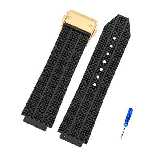 VFEBTSD Uhrenarmband kompatibel mit HUBLOT Big Bang Silikon, 26 mm x 19 mm, 25 mm x 17 mm, Herren-Uhrenarmband, Kette, Gummi-Uhrenarmband, 26-19mm von VFEBTSD
