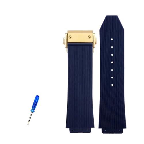 VFEBTSD Uhrenarmband kompatibel mit HUBLOT Big Bang Silikon, 26 mm x 19 mm, 25 mm x 17 mm, Herren-Uhrenarmband, Kette, Gummi-Uhrenarmband, 26-19mm von VFEBTSD