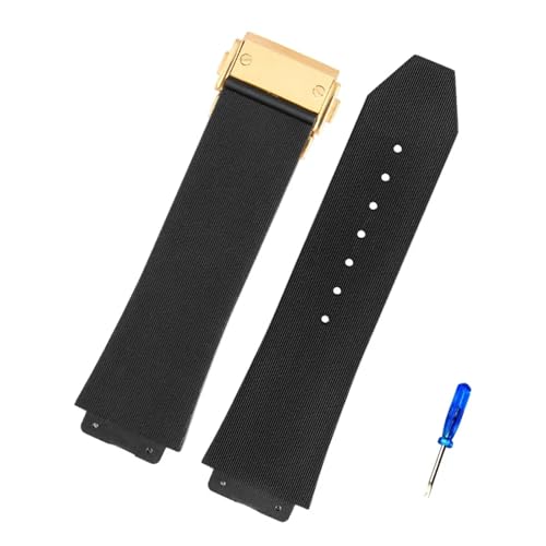 VFEBTSD Uhrenarmband kompatibel mit HUBLOT Big Bang Silikon, 26 mm x 19 mm, 25 mm x 17 mm, Herren-Uhrenarmband, Kette, Gummi-Uhrenarmband, 26-19mm von VFEBTSD