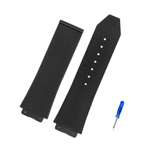 VFEBTSD Uhrenarmband kompatibel mit HUBLOT Big Bang Silikon, 26 mm x 19 mm, 25 mm x 17 mm, Herren-Uhrenarmband, Kette, Gummi-Uhrenarmband, 26-19mm von VFEBTSD