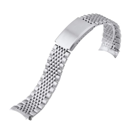 VFEBTSD Uhrenarmband mit gebogenem Ende, 20 mm, Edelstahl, kompatibel mit Reloj Hombre Wristabnd Herren-Armband-Zubehör, 22 mm von VFEBTSD