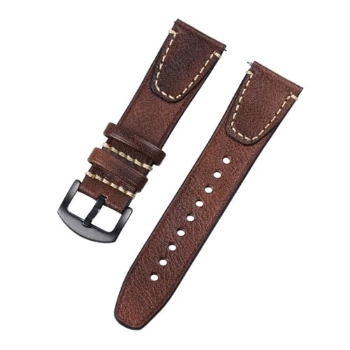 VFEBTSD Universelles Retro-Armband, kompatibel mit Rolex-Leder-Uhrenarmbändern für Herren und Damen, 18 mm von VFEBTSD