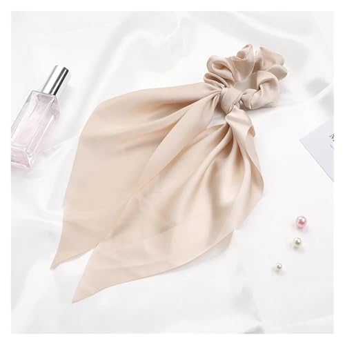 Satin Haarschal Drucken Chiffon Lange Band Haargummis Frauen Mädchen Pferdeschwanz Schal Elastische Haarbänder Krawatten Haarschmuck(52) von VFIDPSU