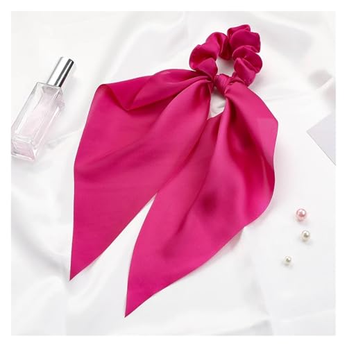 Satin Haarschal Drucken Chiffon Lange Band Haargummis Frauen Mädchen Pferdeschwanz Schal Elastische Haarbänder Krawatten Haarschmuck(Color-03) von VFIDPSU