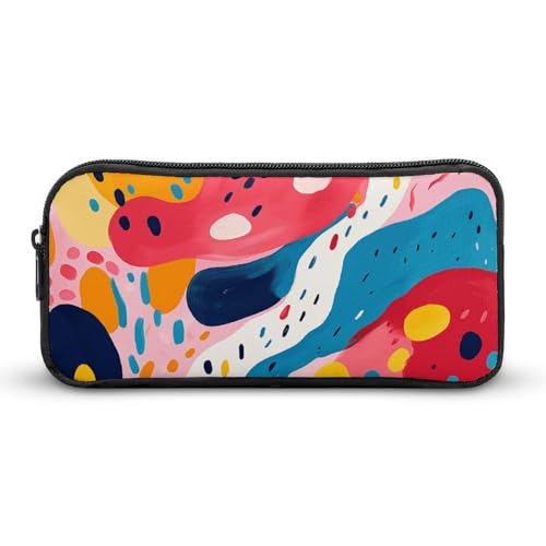 Federmäppchen mit einfachen natürlichen Formen, niedliches Federmäppchen, großes Fassungsvermögen, Make-up-Kosmetiktasche für Damen und Herren, Stil:, 22*12*5cm von VFMKT