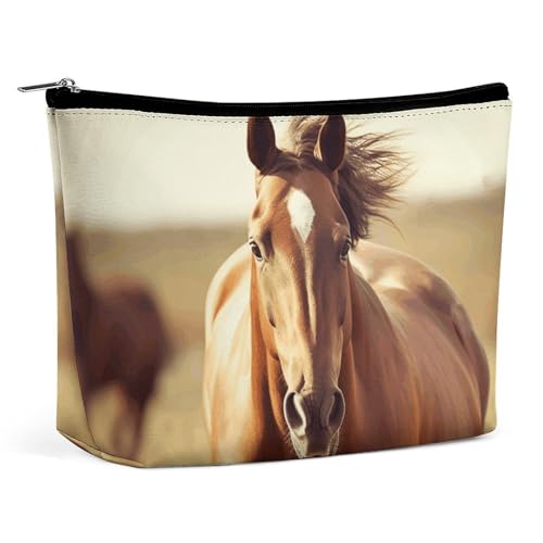VFMKT Kosmetiktasche Damen Kosmetiktasche Wasserdicht Pferd auf der Wiese mit Reißverschluss Kulturbeutel Reise Kulturbeutel für Frauen Stil:One Size, Stil:, One Size, Stil:, Taille unique von VFMKT