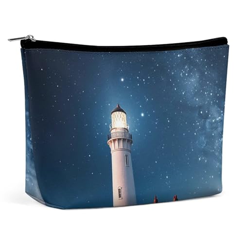 VFMKT Kosmetiktasche Damen Wasserdicht Leuchtturm unter der Sternennacht mit Reißverschluss Reise-Kulturbeutel für Damen, Style:One Size, Style:, One Size, Stil:, Taille unique von VFMKT