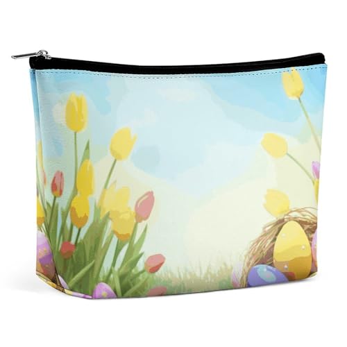VFMKT Make-up-Tasche für Damen, wasserdicht, Kosmetiktasche, April, Ostern, Make-up-Tasche mit Reißverschluss, Reise-Kulturbeutel, Organizer für Damen, Stil, Einheitsgröße von VFMKT