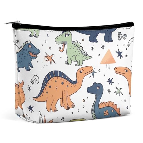 VFMKT Make-up-Tasche für Damen, wasserdicht, niedliches Dinosaurier-Muster, Make-up-Tasche mit Reißverschluss, Reise-Kulturbeutel, Organizer für Damen, Stil, Einheitsgröße, Stil:, Einheitsgröße von VFMKT