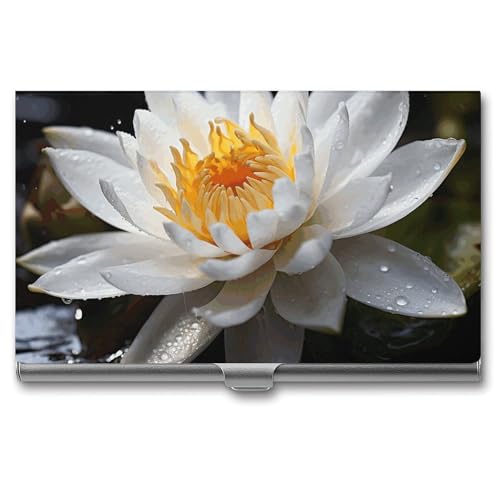 VFMKT Schlanker Metall-Visitenkartenhalter, tragbar, Visitenkartenetui, Tasche, Namenskartenhalter, Blumengeldbörse für Männer und Frauen, Büro, Reisen, Stil, Einheitsgröße, Stil:, Einheitsgröße von VFMKT