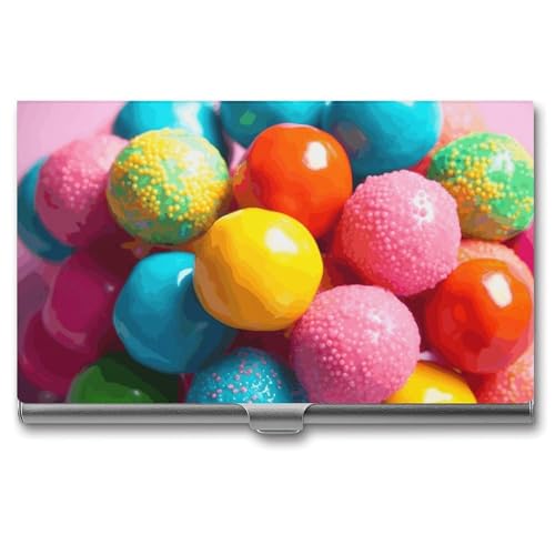 VFMKT Schlankes Metall-Visitenkartenetui, tragbar, Visitenkartenetui, Tasche, Namenskartenhalter, bunt, für Damen, Herren, Büro, Reisen von VFMKT