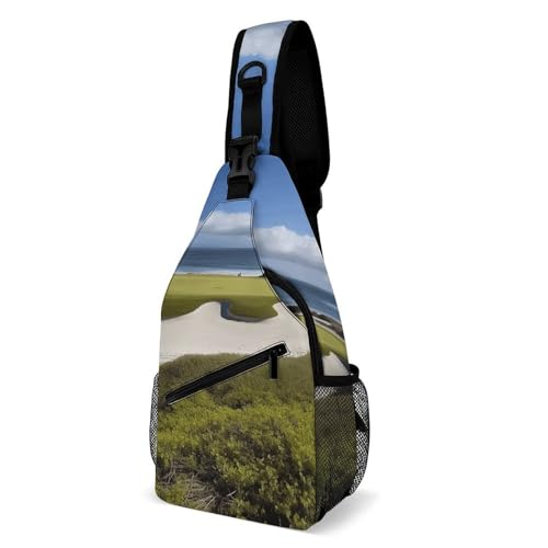 Schultertasche für Damen und Herren, Strand, Golfplatz, Crossbody-Tasche, Wandern, Brusttasche, Umhängetasche, modische Hüfttasche, lässiger Tagesrucksack, Schultertasche für Reisen, weiß, 20,3 x 10,2 Schultertasche für Damen und Herren, Strand, Golfplatz, Crossbody-Tasche, Wandern, Brusttasche, Umhängetasche, modische Hüfttasche, lässiger Tagesrucksack, Schultertasche für Reisen, weiß, 20,3 x 10,2 von VFMNT