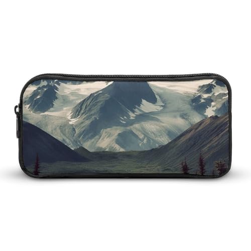 VFMNT Federmäppchen mit großem Fassungsvermögen, Alaska Mountains Federmäppchen, ästhetische Make-up-Tasche für Damen, tragbares Federmäppchen, Organizer mit Reißverschluss, niedliche Stifttasche für VFMNT Federmäppchen mit großem Fassungsvermögen, Alaska Mountains Federmäppchen, ästhetische Make-up-Tasche für Damen, tragbares Federmäppchen, Organizer mit Reißverschluss, niedliche Stifttasche für von VFMNT