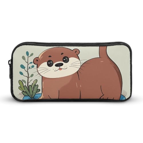 VFMNT Federmäppchen mit großem Fassungsvermögen, Cartoon-Motiv, niedliche Otter-Federmäppchen, ästhetische Make-up-Tasche für Damen, tragbares Federmäppchen mit Reißverschluss, niedliche Stifttasche VFMNT Federmäppchen mit großem Fassungsvermögen, Cartoon-Motiv, niedliche Otter-Federmäppchen, ästhetische Make-up-Tasche für Damen, tragbares Federmäppchen mit Reißverschluss, niedliche Stifttasche von VFMNT