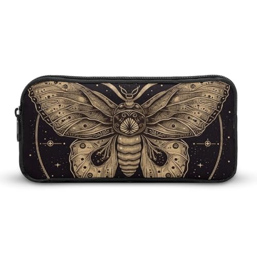 VFMNT Federmäppchen mit großem Fassungsvermögen, Motten-Federmäppchen, ästhetische Make-up-Tasche für Damen, tragbares Federmäppchen mit Reißverschluss, niedliche Stifttasche für Bürobedarf, weiß, VFMNT Federmäppchen mit großem Fassungsvermögen, Motten-Federmäppchen, ästhetische Make-up-Tasche für Damen, tragbares Federmäppchen mit Reißverschluss, niedliche Stifttasche für Bürobedarf, weiß, von VFMNT