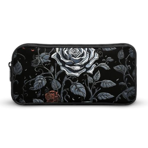 VFMNT Federmäppchen mit großem Fassungsvermögen, rosafarbenes Gothic-Stil, ästhetische Make-up-Tasche für Damen, tragbares Federmäppchen mit Reißverschluss, niedliche Stifttasche für Bürobedarf, weiß, VFMNT Federmäppchen mit großem Fassungsvermögen, rosafarbenes Gothic-Stil, ästhetische Make-up-Tasche für Damen, tragbares Federmäppchen mit Reißverschluss, niedliche Stifttasche für Bürobedarf, weiß, von VFMNT