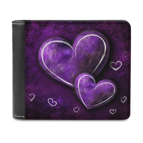 VFMNT Geldbörse mit violetten Herzen, großes Fassungsvermögen, Leder, Handy-Clutch, Reise-Geldbörse für Männer und Frauen, Geschenk, weiß, Einheitsgröße, Geldbörse, weiß, Einheitsgröße, Geldbörse VFMNT Geldbörse mit violetten Herzen, großes Fassungsvermögen, Leder, Handy-Clutch, Reise-Geldbörse für Männer und Frauen, Geschenk, weiß, Einheitsgröße, Geldbörse, weiß, Einheitsgröße, Geldbörse von VFMNT