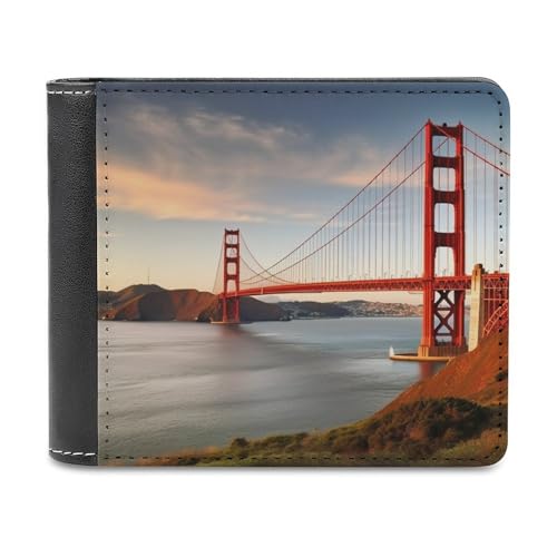 VFMNT Golden Gate Bridge Geldbörse Große Kapazität Leder Geldbörse Handy Clutch Reise Geldbörse für Männer Frauen Geschenk, Weiß, Einheitsgröße, weiß, Einheitsgröße, Geldbörse von VFMNT