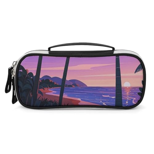 VFMNT Große Make-up-Tasche für Geldbörse, zwei Palmen, tropische Kosmetiktasche für Damen, Reise-Kulturbeutel mit Griff, Make-up-Organizer, tragbare Stifttasche, kleines Federmäppchen für Büro, weiß, VFMNT Große Make-up-Tasche für Geldbörse, zwei Palmen, tropische Kosmetiktasche für Damen, Reise-Kulturbeutel mit Griff, Make-up-Organizer, tragbare Stifttasche, kleines Federmäppchen für Büro, weiß, von VFMNT